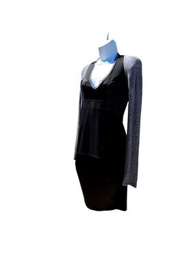 VPL Visible Panty Line NWT Black Empire Dress Barneys $595 Size S
